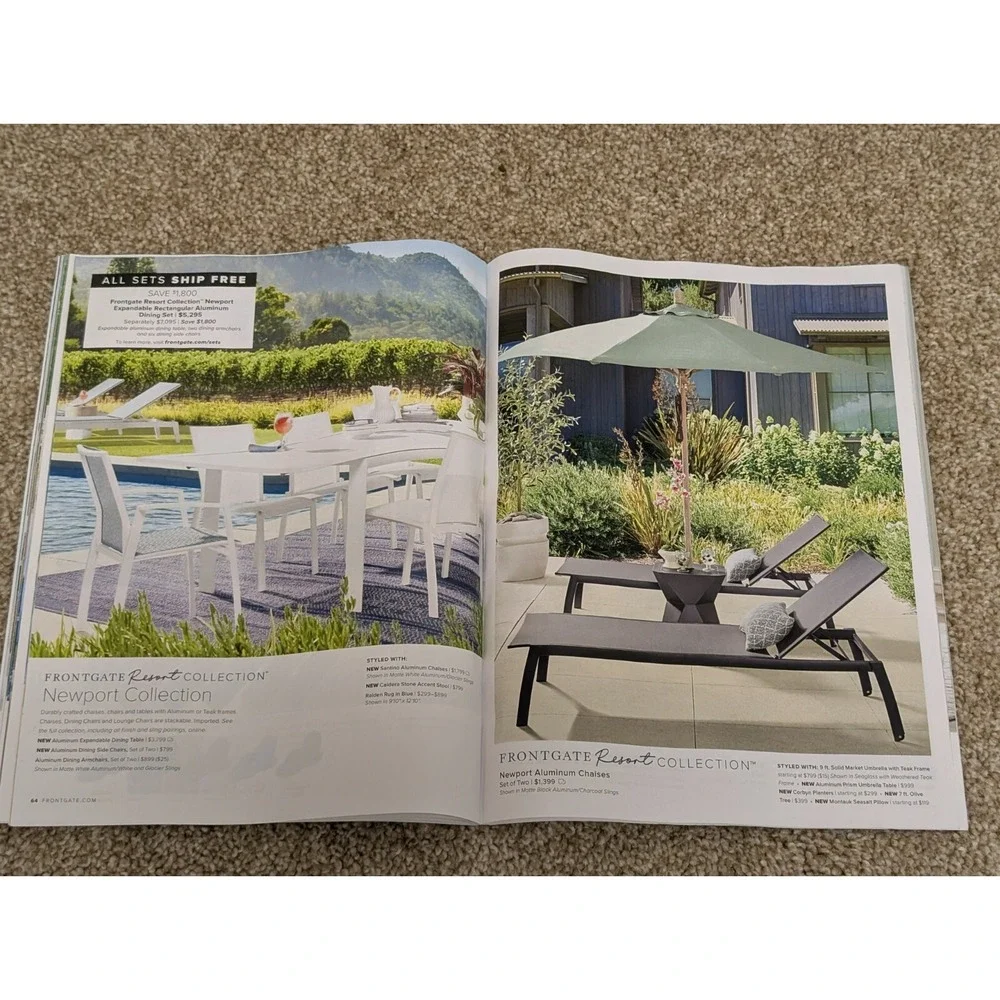 Frontgate Catalog April 2025 Look Book Interior & Outdoor Furniture Decor Design